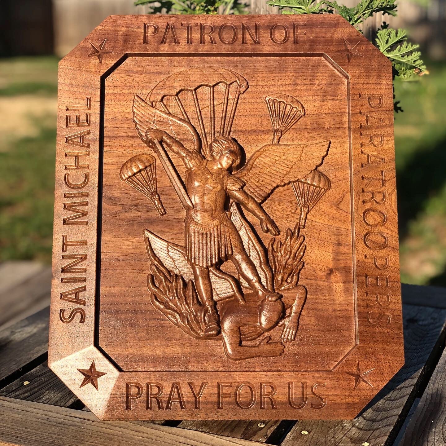 Paratrooper Saint Michaels Plaque